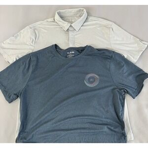 01 Algo 2 Of Lot Shirt Mens XL Blue  / Gray Sz Large‎ Short Sleeve